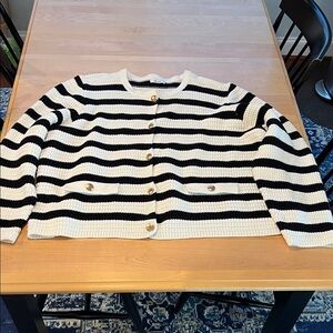 3X Nine West chunky striped cardigan